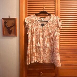Lucky Brand NWT Boho Summer Tunic Top / Size XL